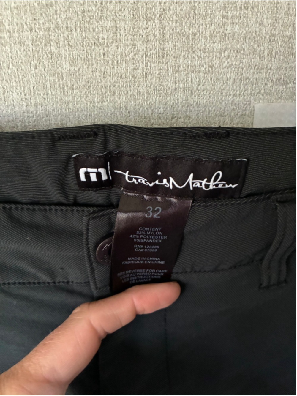 Men's Travis Mathew Chino wonderlust Pants Black Size 32 - Picture 4 of 7